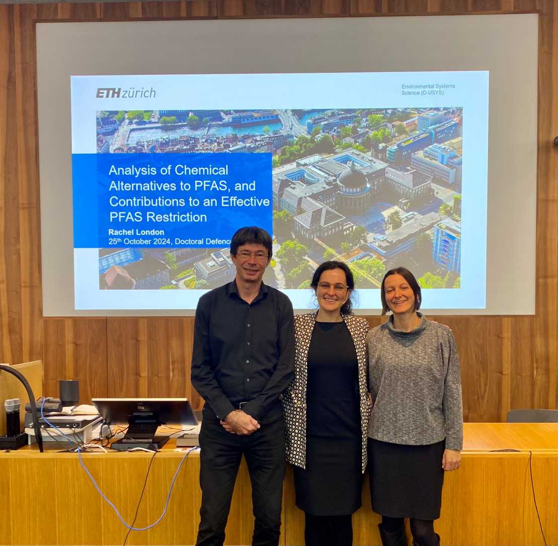 Rachel London, Prof. Martin Scheringer and Dr. Juliane Glüge